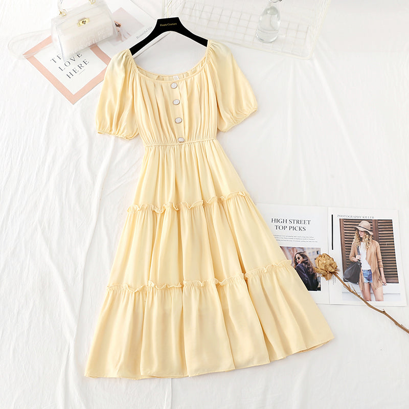 New one shoulder French gentle long skirt temperament 4287