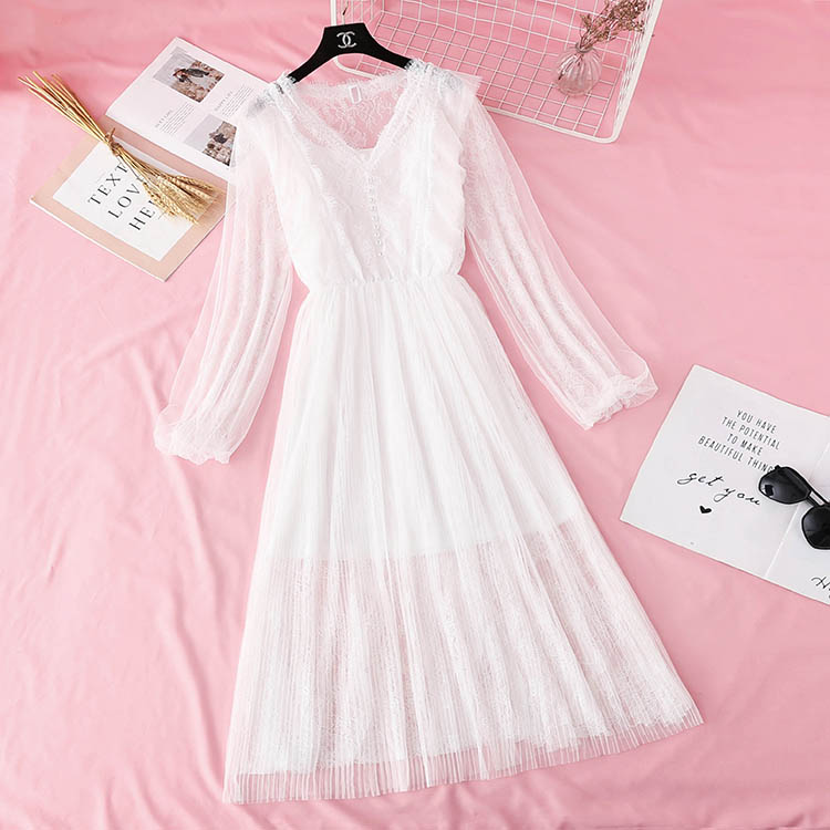 Royal sister wind fairy lace gauze dress 4015