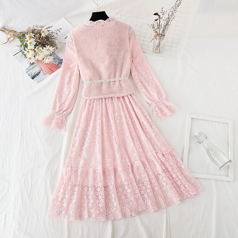 Lace dress light mature temperament skirt children 4067