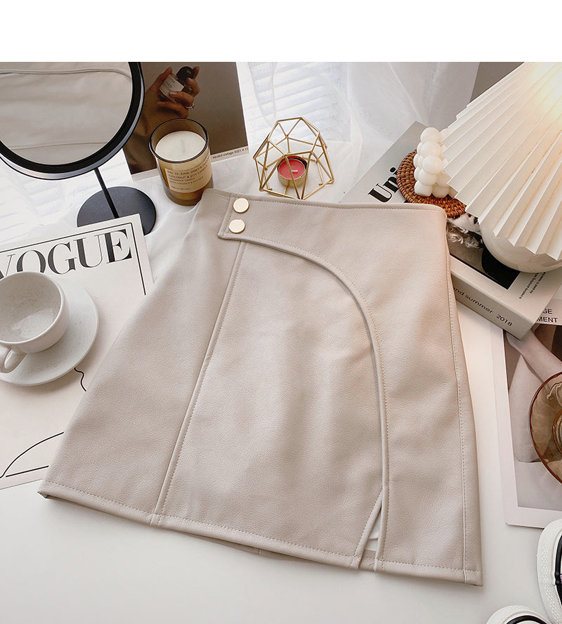 Korean style irregular small split A-shaped Hip Wrap Skirt 5374