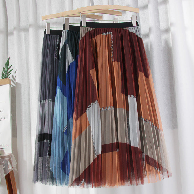 high waist long A-line skirt high waist long A-line skirt 3700