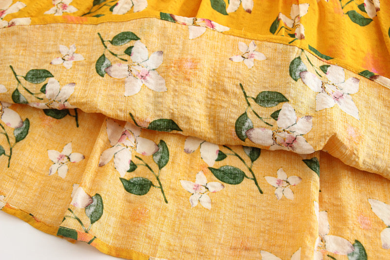 New, little fresh temperament skirt, flower fairy A-line skirt 3572