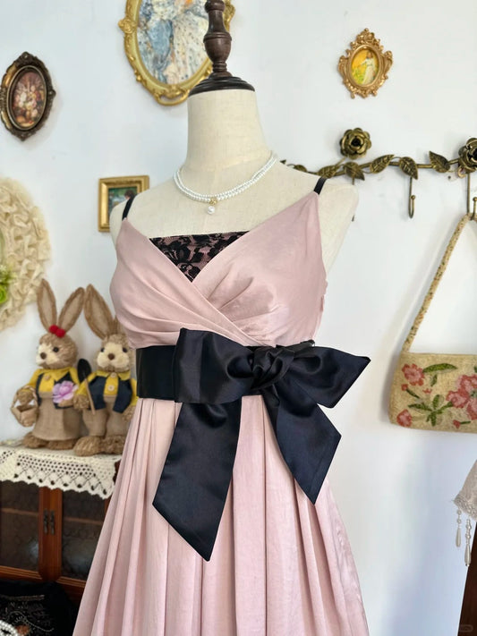Girlhomeshops-Pink butterfly lace vintage short satin homecoming dress birthday dress gh5219