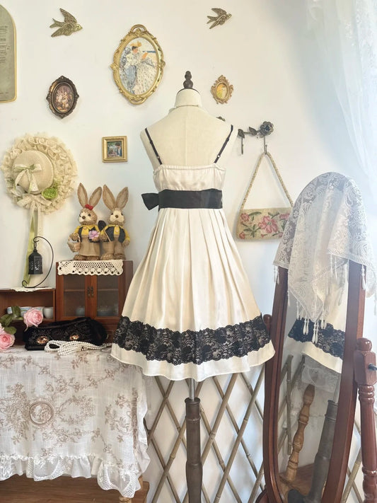Girlhomeshops-White lace vintage short chiffon homecoming dress birthday dress gh5211