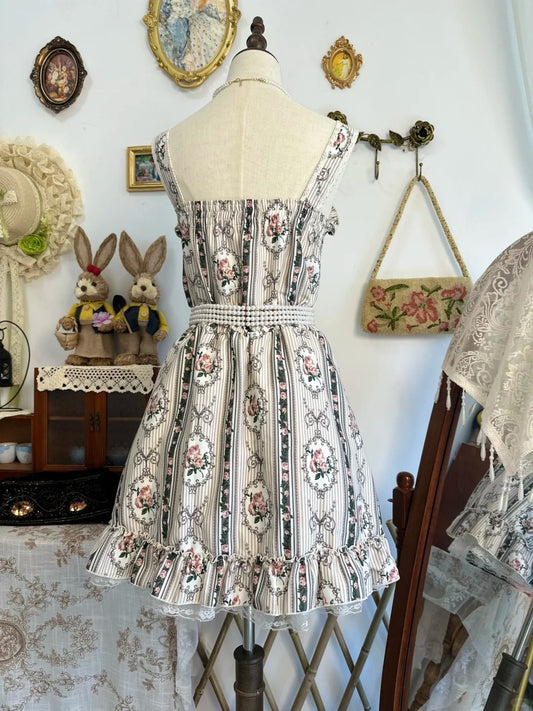 Girlhomeshops-Floral vintage short chiffon homecoming dress birthday dress gh5207