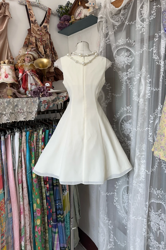 Vintage Simple Ivory  Elegant A-Line Short Homecoming Dress Party Dress TP4205