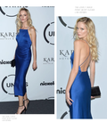 Vintage Navy Blue Spaghetti Strap Design A-line Party Dress TP3887
