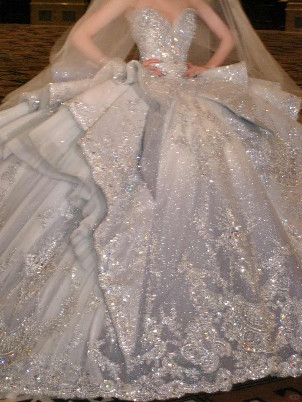 Gorgeous Shiny Beaded Sequined Sweetheart Design A-Line Wedding Dress TP4228