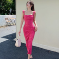 Women New Simple Fashion Slim-fit Spaghetti Strap Dress TP2887