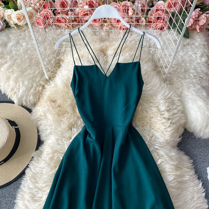 Simple A Line Short Dress Fashion Dress  10867