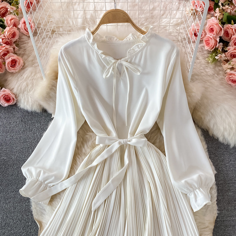 Cute A Line Short Dress Long Sleeve Fashion Dress  10806