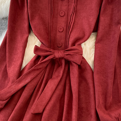 Cute A Line Long Sleeve Dress Fashion Dress  10829