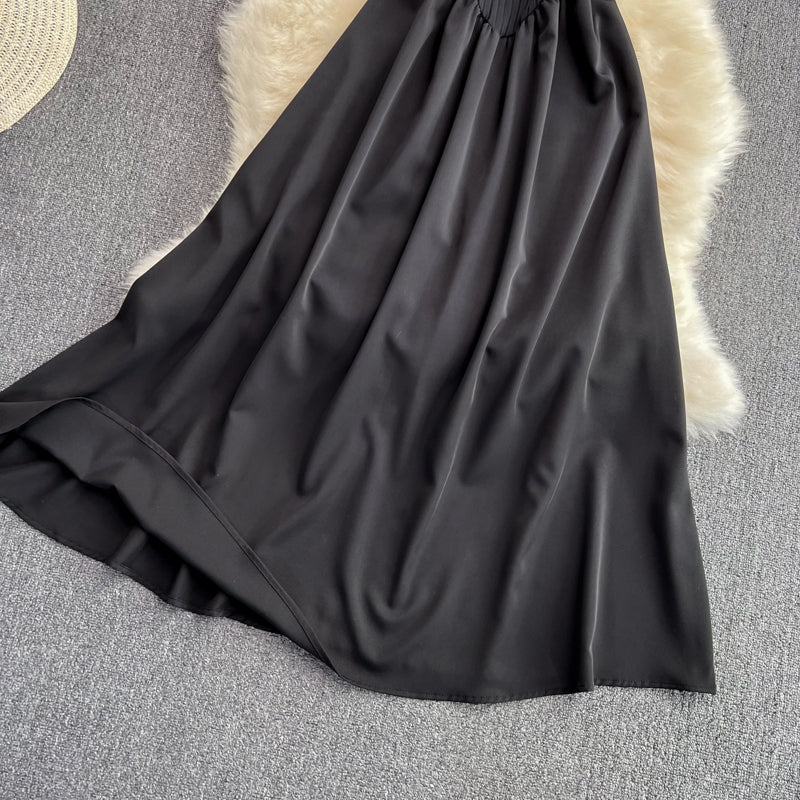 Black A Line Off Shouler Dress Fashion Dress  10838