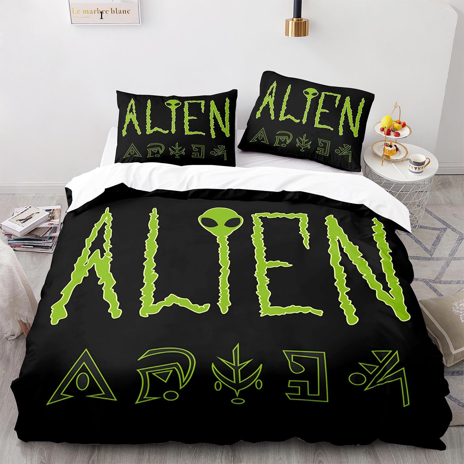 Cutom Duvet Cover Set Pattern Chic Comforter Cover King Size for Teens Adults Bedding Set with Pillowcases  WXR1001