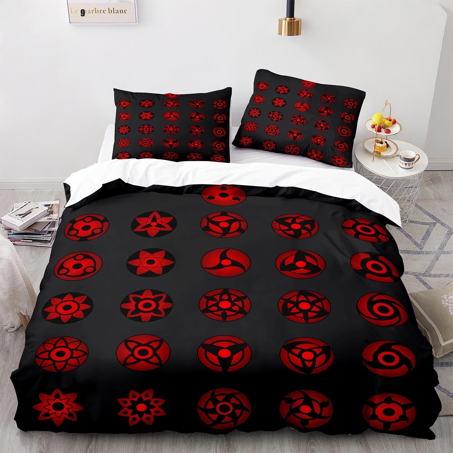 Cutom Duvet Cover Set Pattern Chic Comforter Cover King Size for Teens Adults Bedding Set with Pillowcases  HYL1007