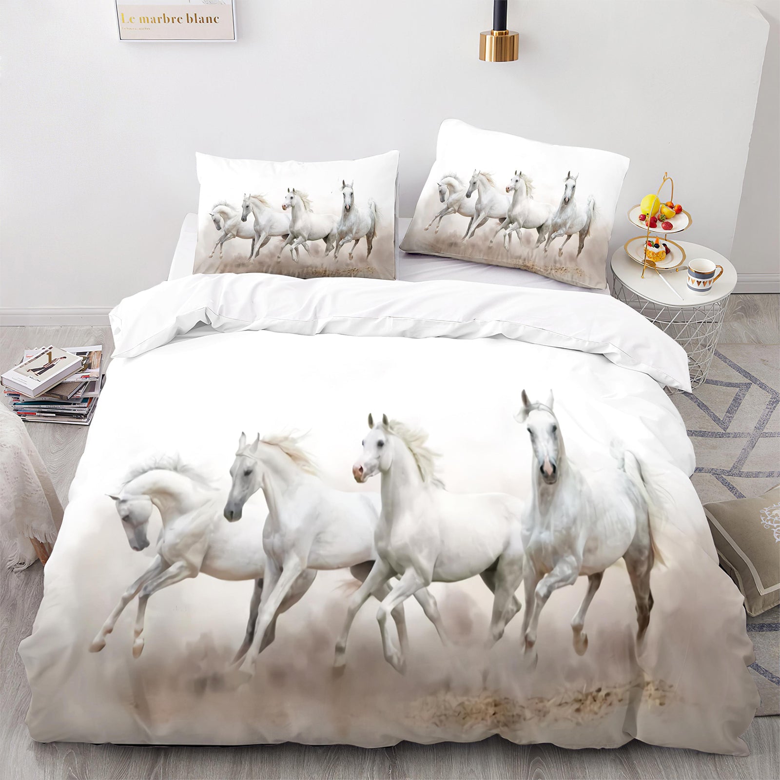 Cutom Duvet Cover Set Pattern Chic Comforter Cover King Size for Teens Adults Bedding Set with Pillowcases  M1023