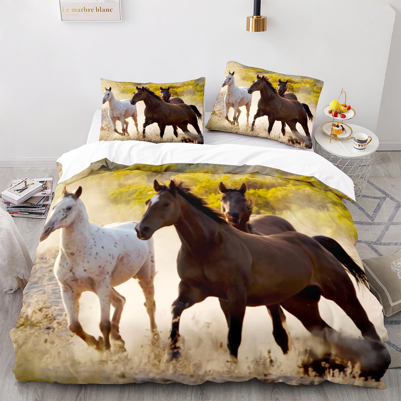 Cutom Duvet Cover Set Pattern Chic Comforter Cover King Size for Teens Adults Bedding Set with Pillowcases  M1102