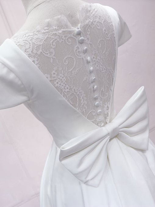 Short White Dress Outfit Party Night Classy A Line Satin Graduation
