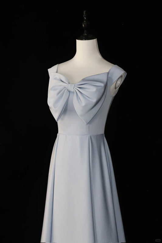 Blue simple fashion long satin bridesmaid dresses prom dresses evening dress party dress gh4543