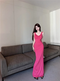 New Style White Sleeveless Beach Slim Halter Dress TP2985