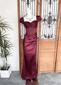 Vintage Satin Mermaid Prom Dress Sweetheart Evening Gown TP5784