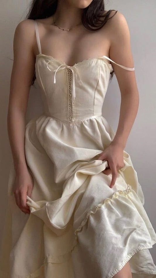 Ivory White Vintage Elegant Spaghetti Strap Long Chiffon Ball Gown Evening Dress Bridesmaid Dresses gh4105