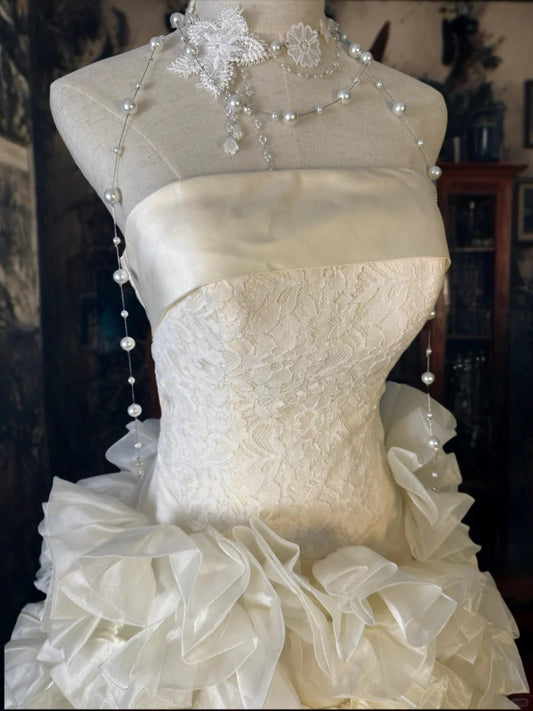 Girlhomeshops-Ivory White Tulle Princess Short Formal Homecoming Dress Birthday Party Dress gh5356