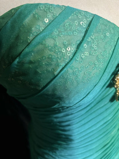 Green Gorgeous Shiny Elegant Long Tulle Mermaid Slim Fit Sequin Ball Gown Evening Gown Party Dress Prom Gown gh3848