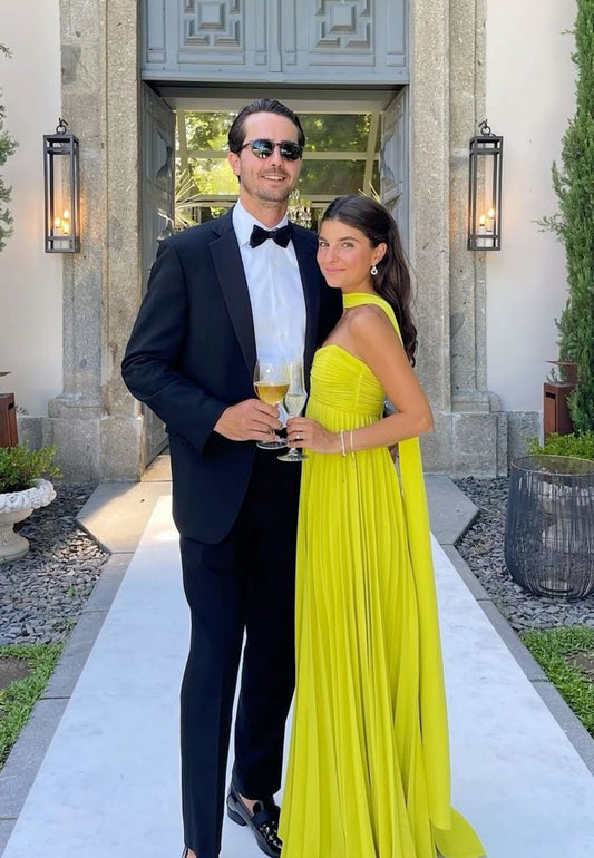 Fancy Strapless Pleated Dresses Sexy Chiffon Long Evening Party Gowns