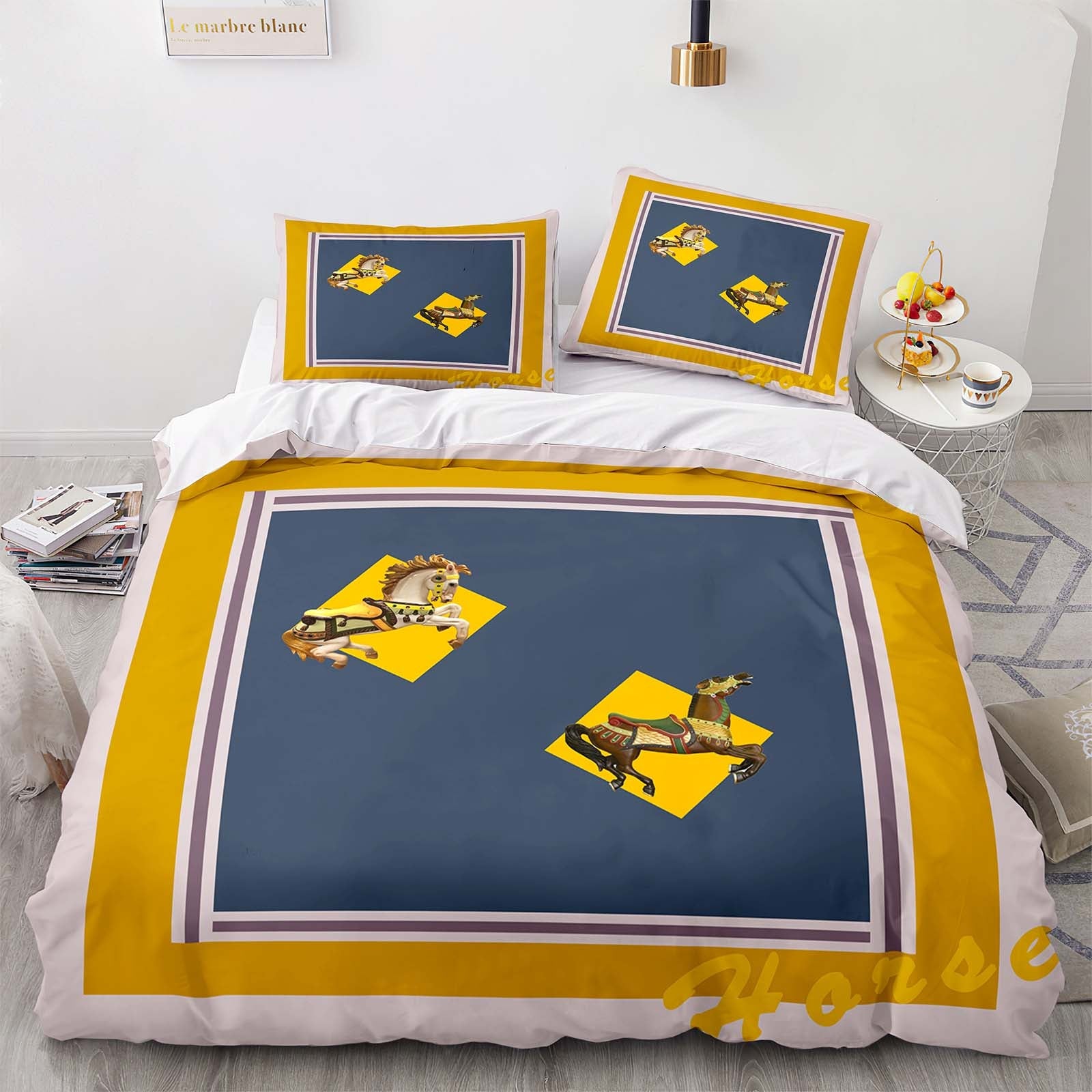 Cutom Duvet Cover Set Pattern Chic Comforter Cover King Size for Teens Adults Bedding Set with Pillowcases  M3001