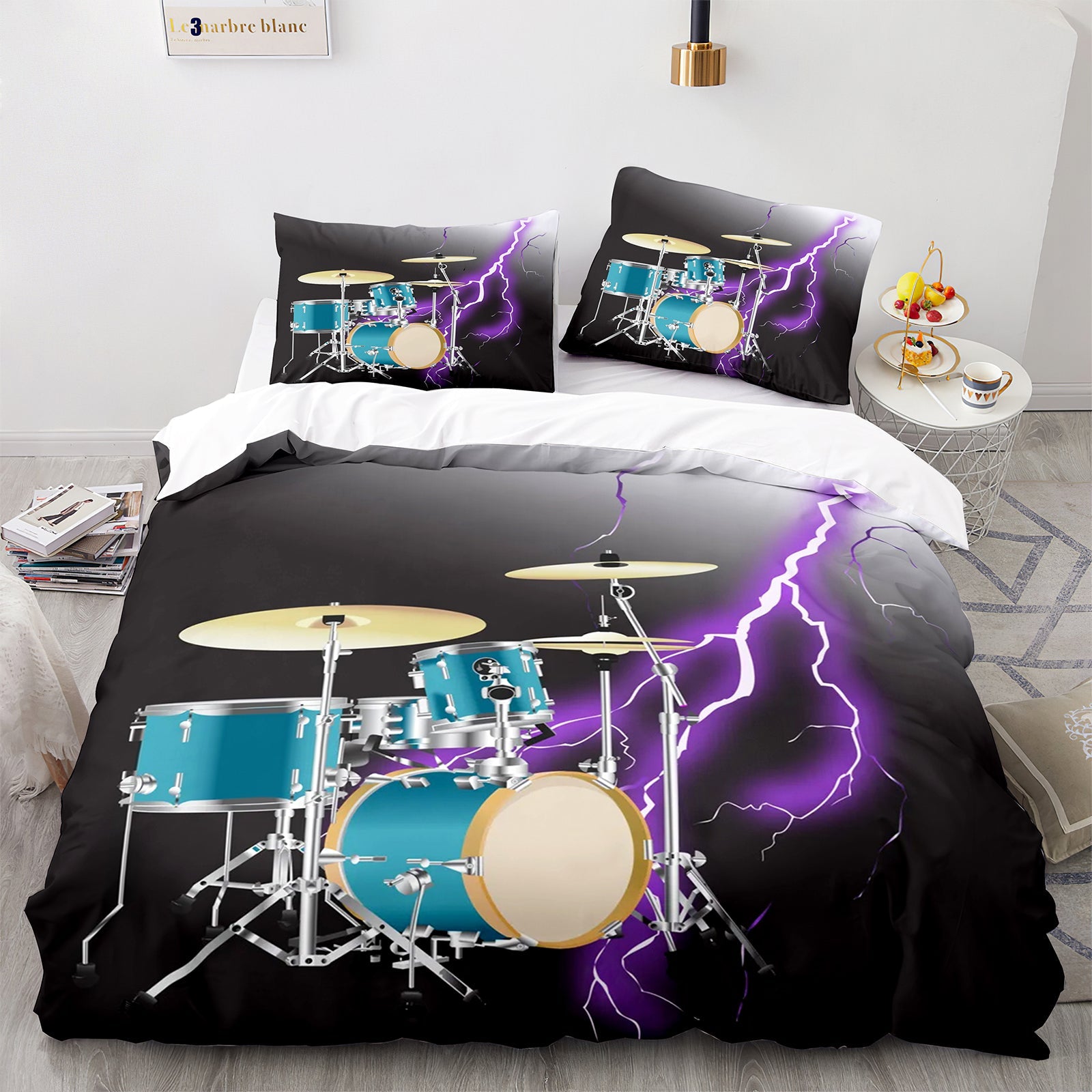 Cutom Duvet Cover Set Pattern Chic Comforter Cover King Size for Teens Adults Bedding Set with Pillowcases  JZG3001