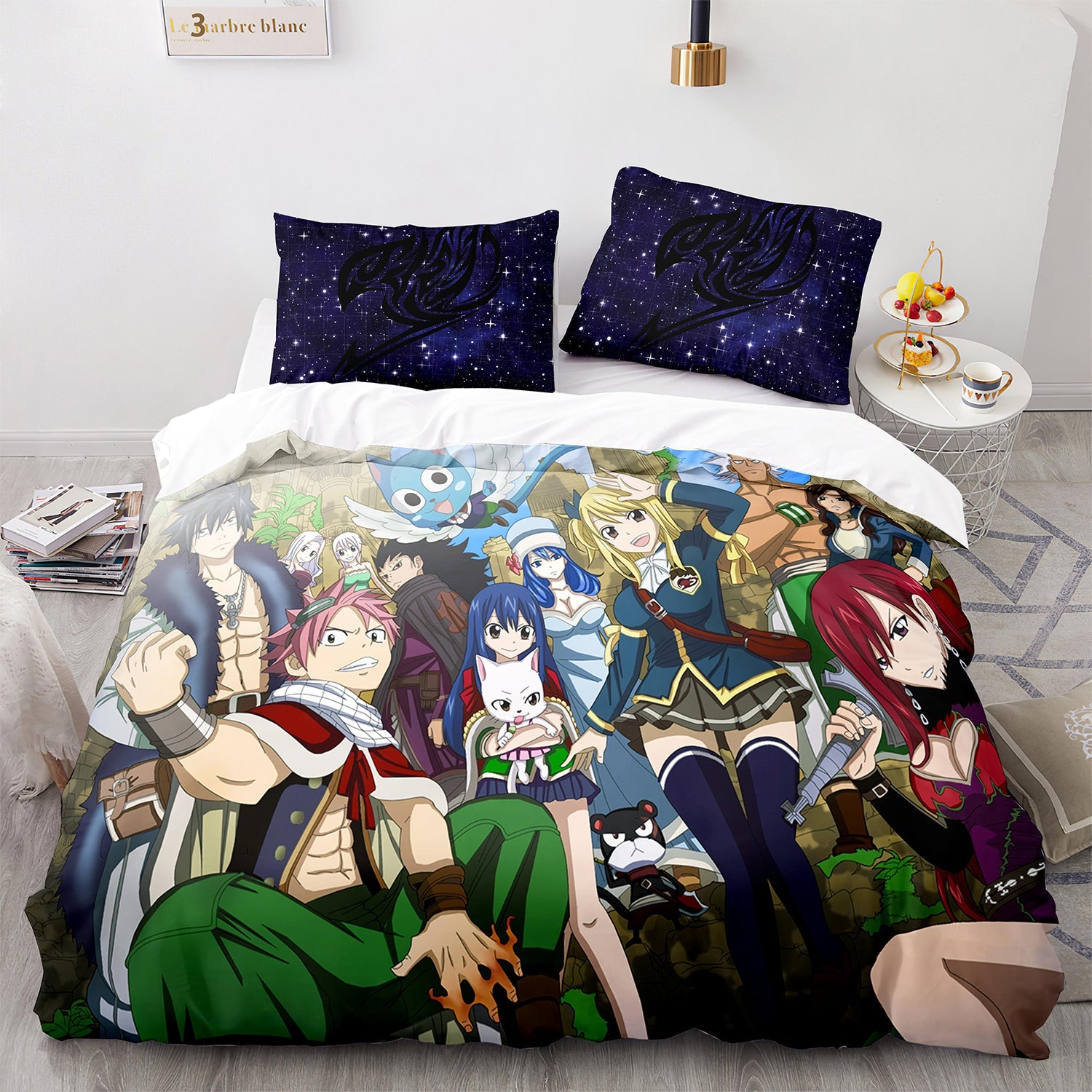 Cutom Duvet Cover Set Pattern Chic Comforter Cover King Size for Teens Adults Bedding Set with Pillowcases  YJ3001