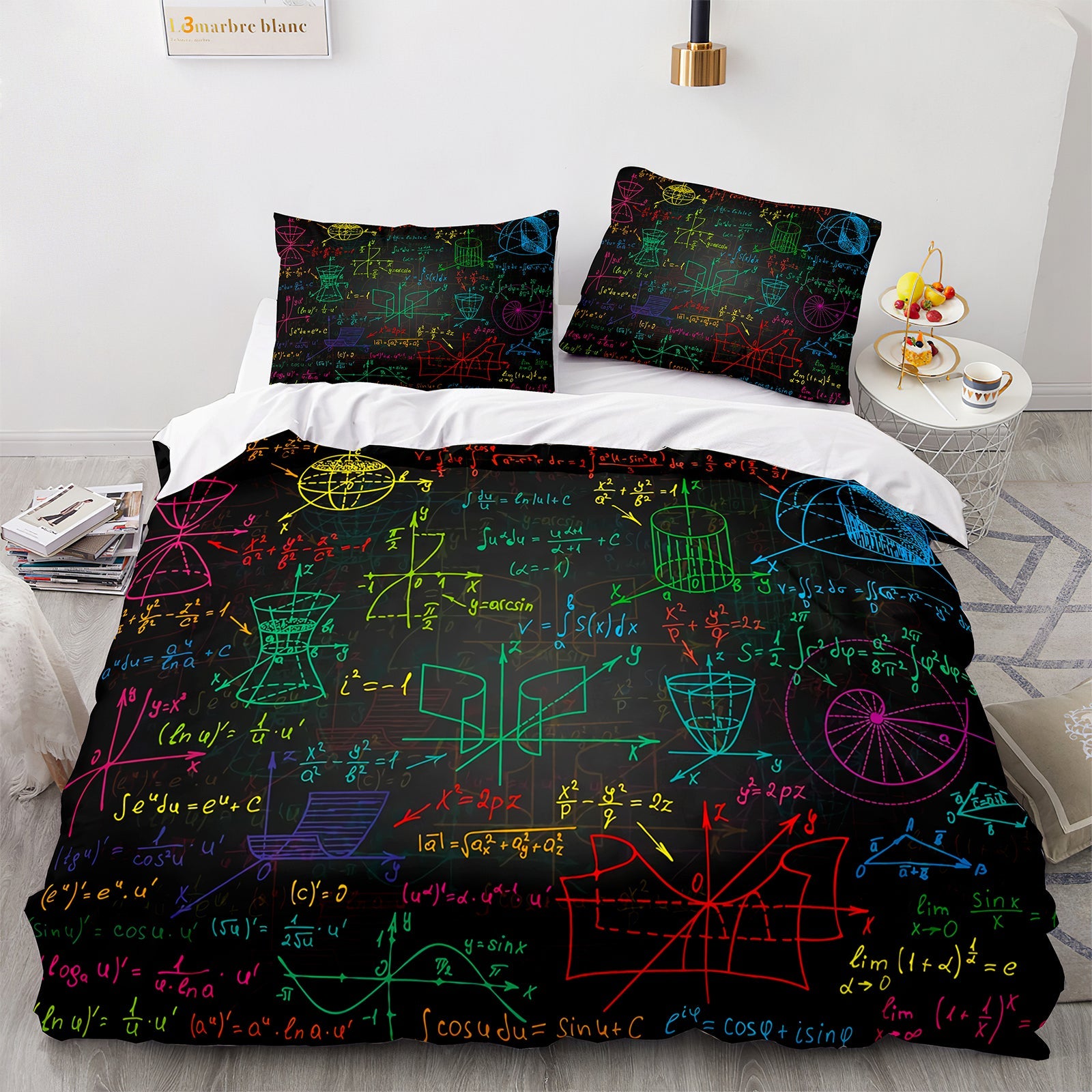 Cutom Duvet Cover Set  Pattern Chic Comforter Cover King Size for Teens Adults Bedding Set with Pillowcases   GS3003