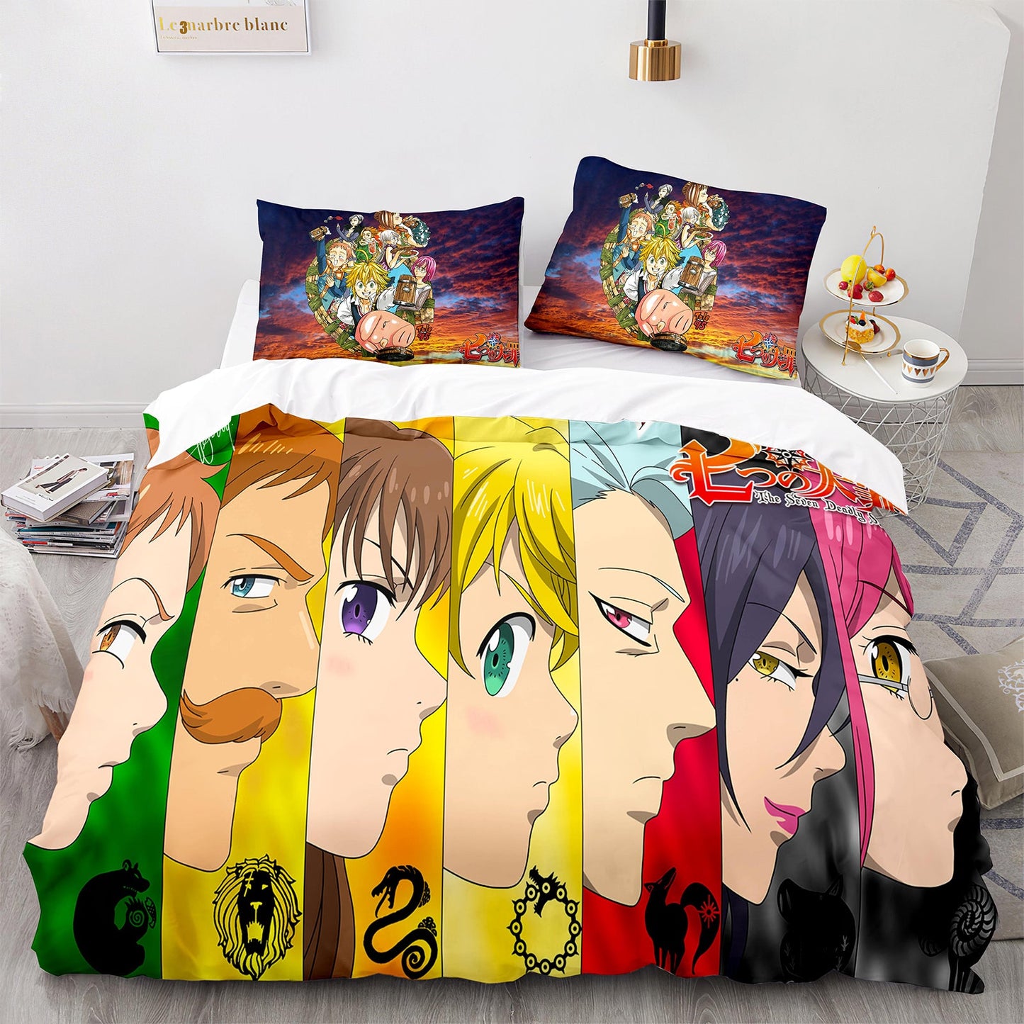 Cutom Duvet Cover Set Pattern Chic Comforter Cover King Size for Teens Adults Bedding Set with Pillowcases  QZZ3004