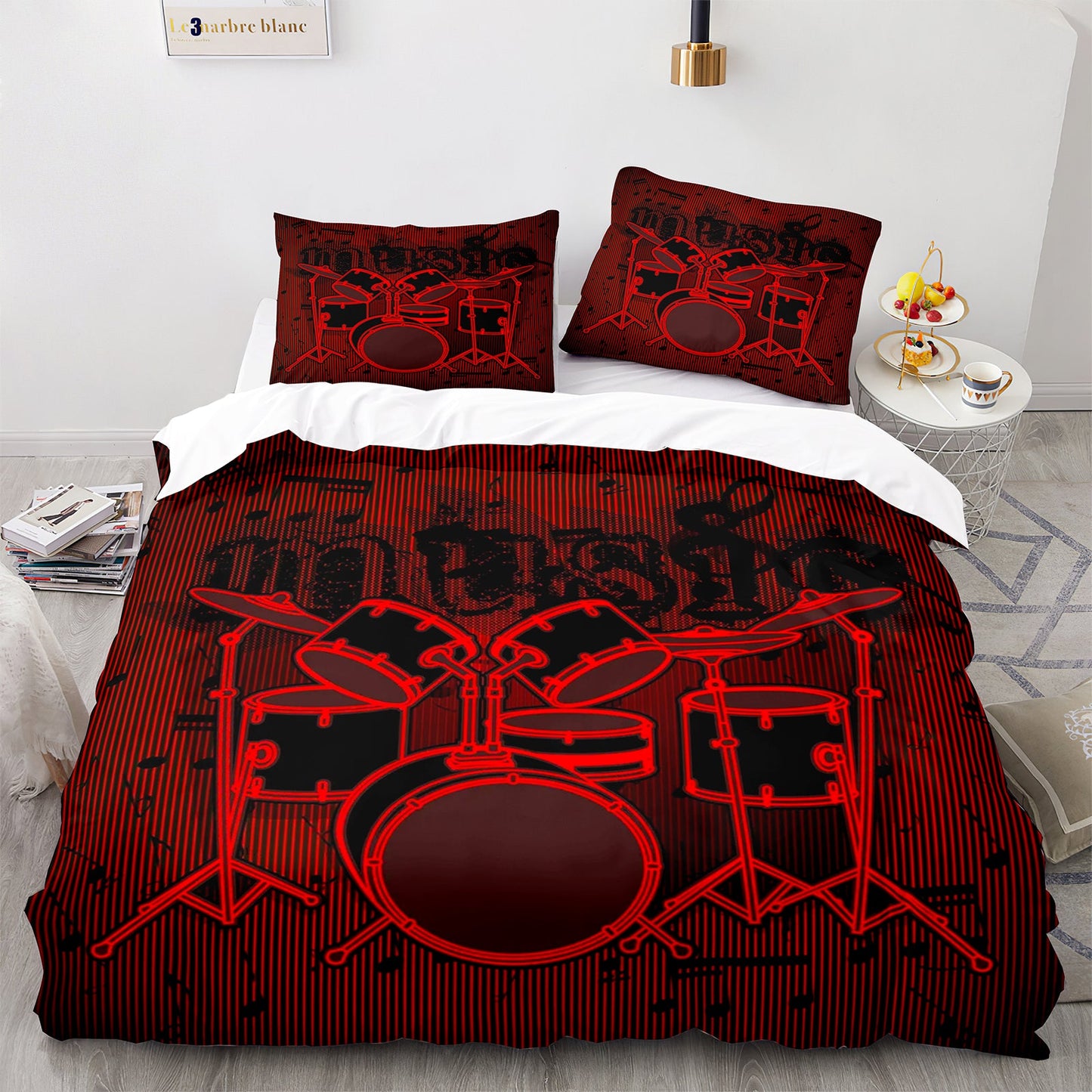 Cutom Duvet Cover Set Pattern Chic Comforter Cover King Size for Teens Adults Bedding Set with Pillowcases  JZG3008