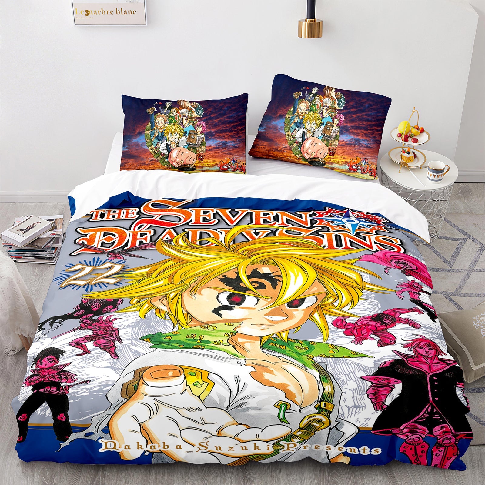 Cutom Duvet Cover Set Pattern Chic Comforter Cover King Size for Teens Adults Bedding Set with Pillowcases  QZZ3008
