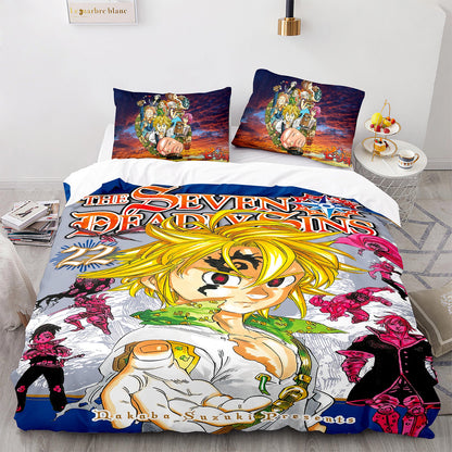 Cutom Duvet Cover Set Pattern Chic Comforter Cover King Size for Teens Adults Bedding Set with Pillowcases  QZZ3008