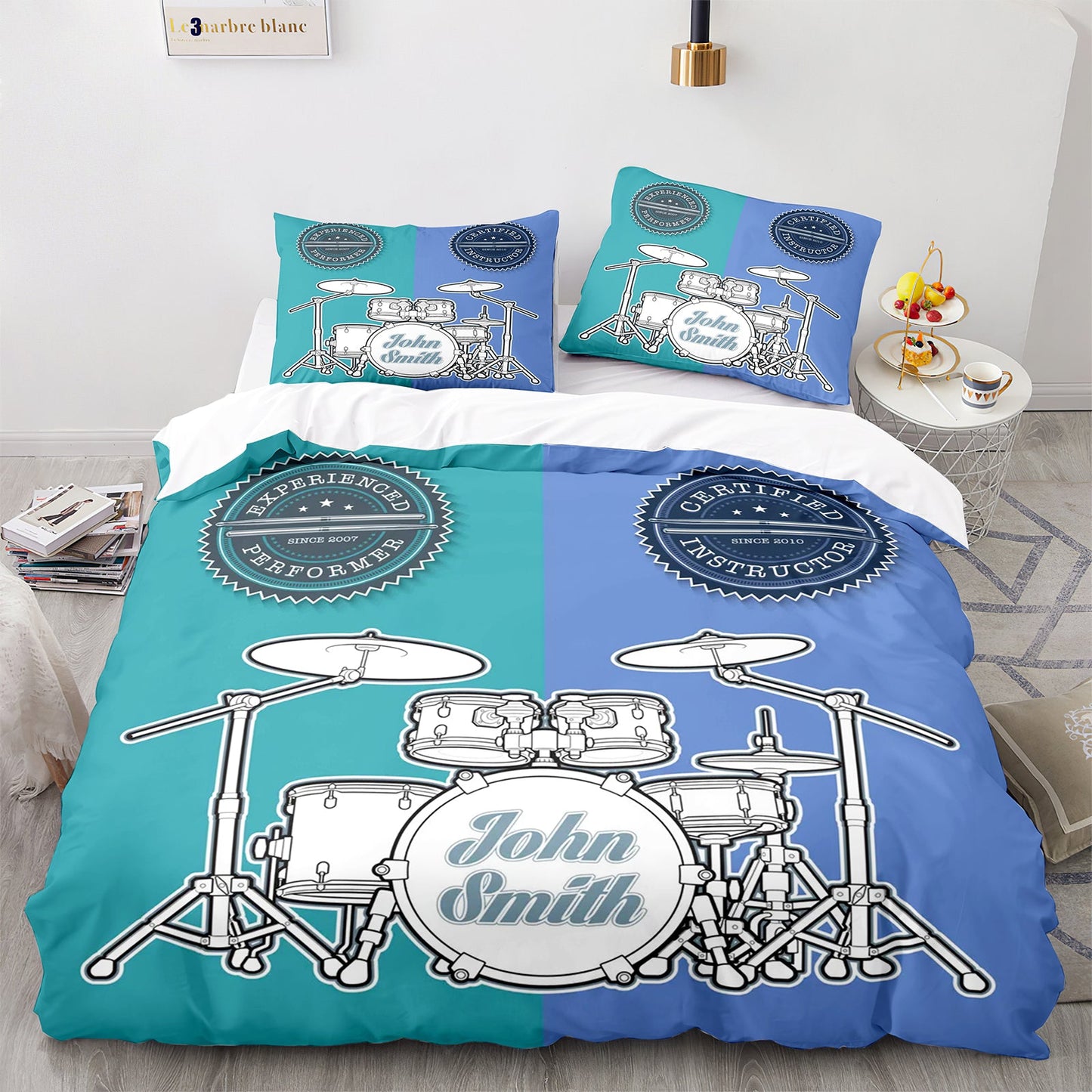 Cutom Duvet Cover Set Pattern Chic Comforter Cover King Size for Teens Adults Bedding Set with Pillowcases  JZG3009