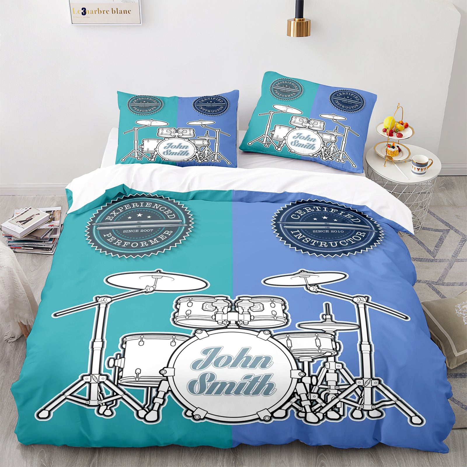 Cutom Duvet Cover Set Pattern Chic Comforter Cover King Size for Teens Adults Bedding Set with Pillowcases  JZG3009