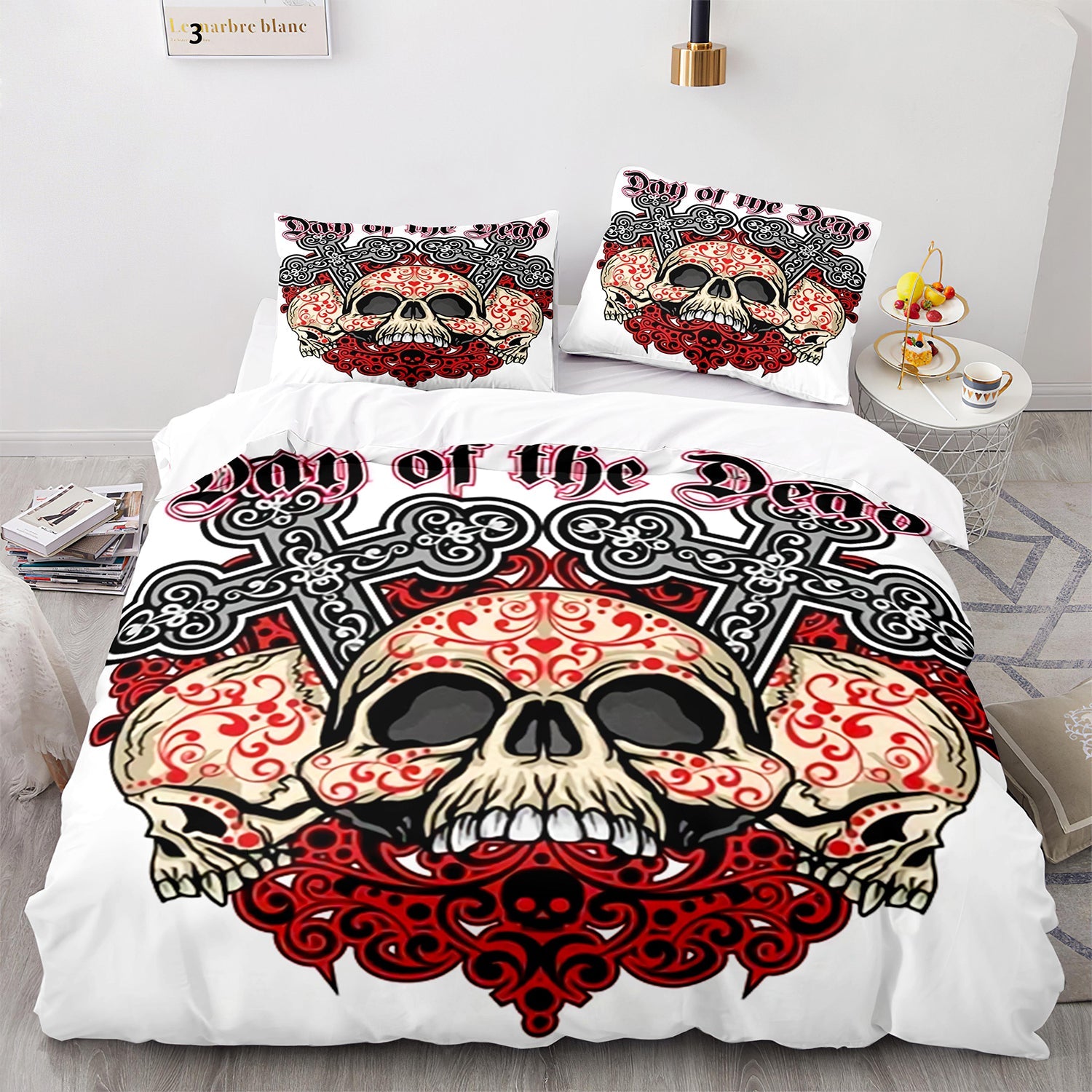 Cutom Duvet Cover Set Pattern Chic Comforter Cover King Size for Teens Adults Bedding Set with Pillowcases  KL3009