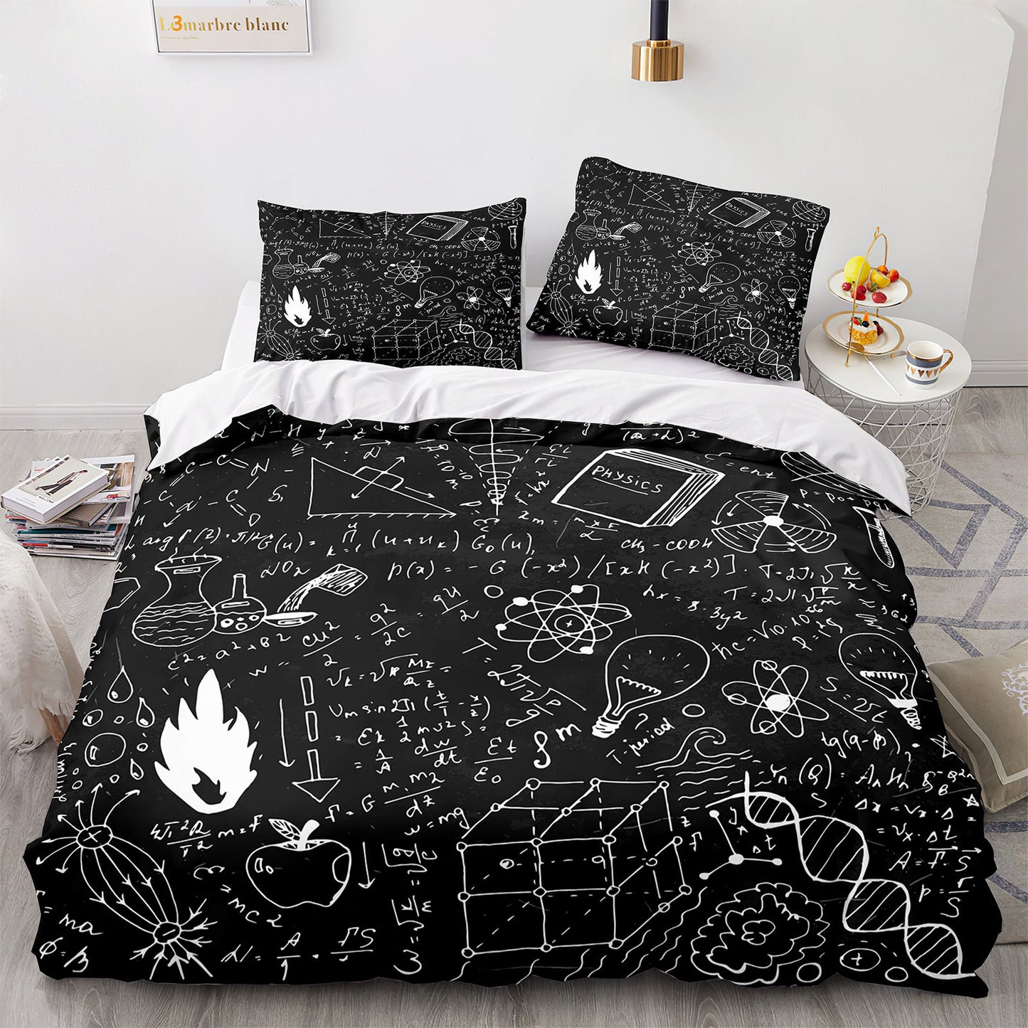 Cutom Duvet Cover Set Pattern Chic Comforter Cover King Size for Teens Adults Bedding Set with Pillowcases  GS3009