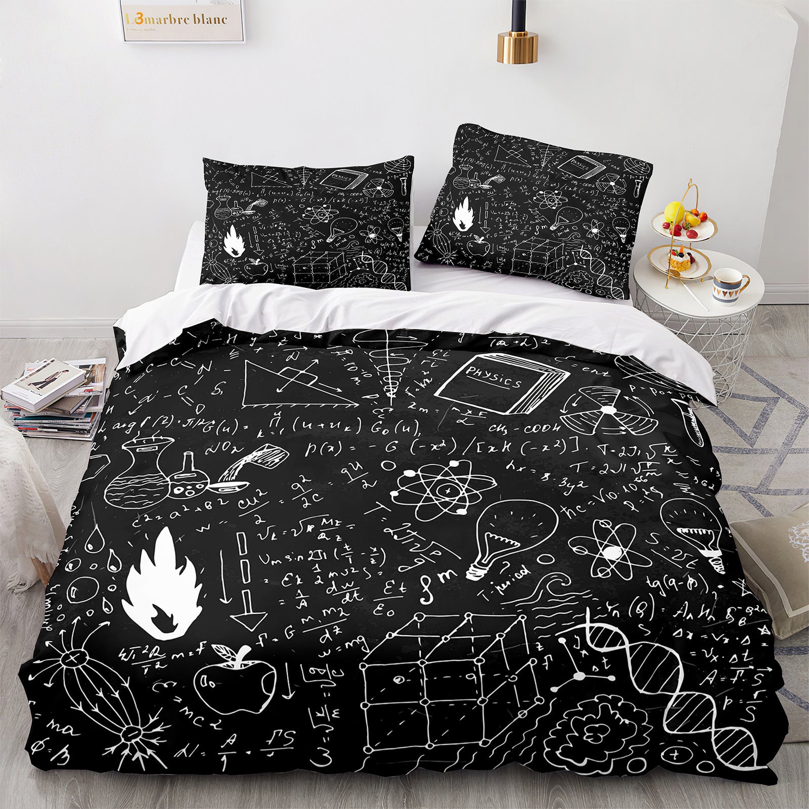 Cutom Duvet Cover Set Pattern Chic Comforter Cover King Size for Teens Adults Bedding Set with Pillowcases  GS3009
