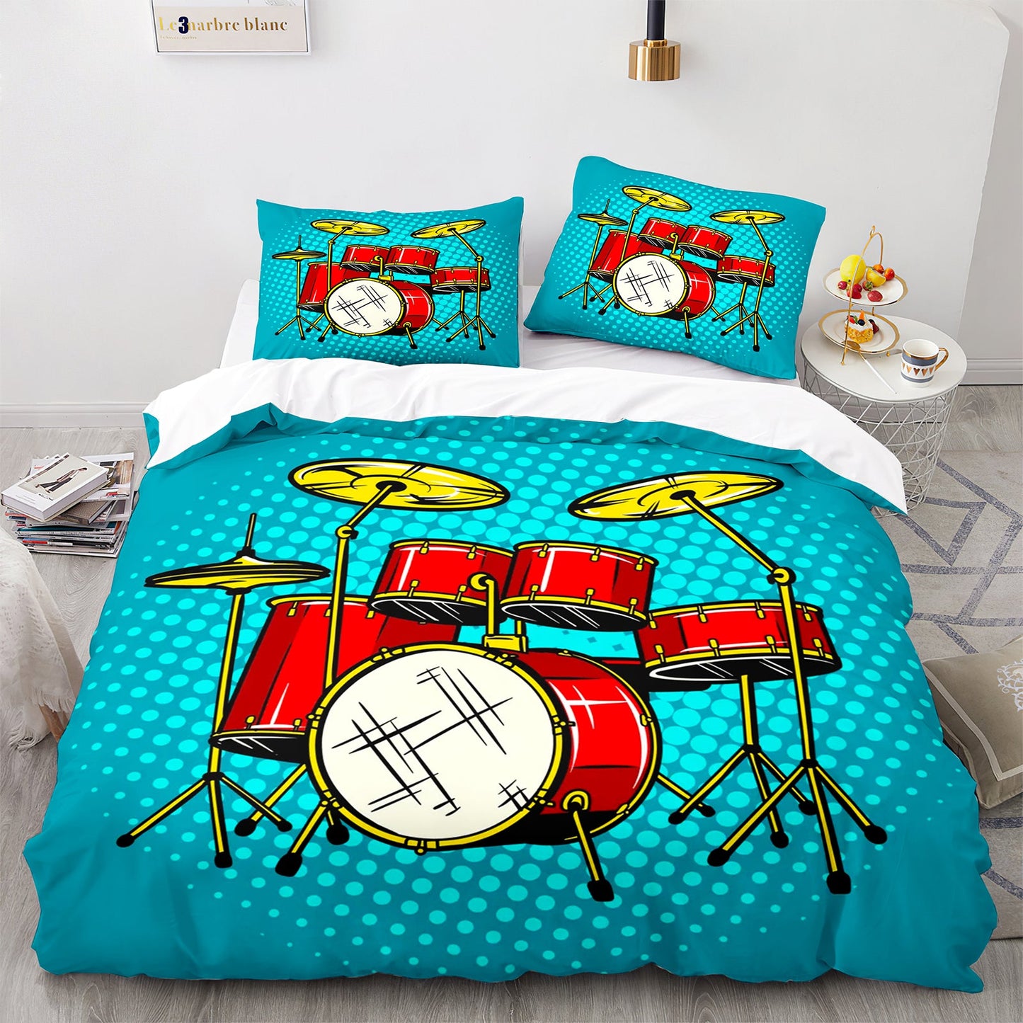 Cutom Duvet Cover Set Pattern Chic Comforter Cover King Size for Teens Adults Bedding Set with Pillowcases  JZG3010