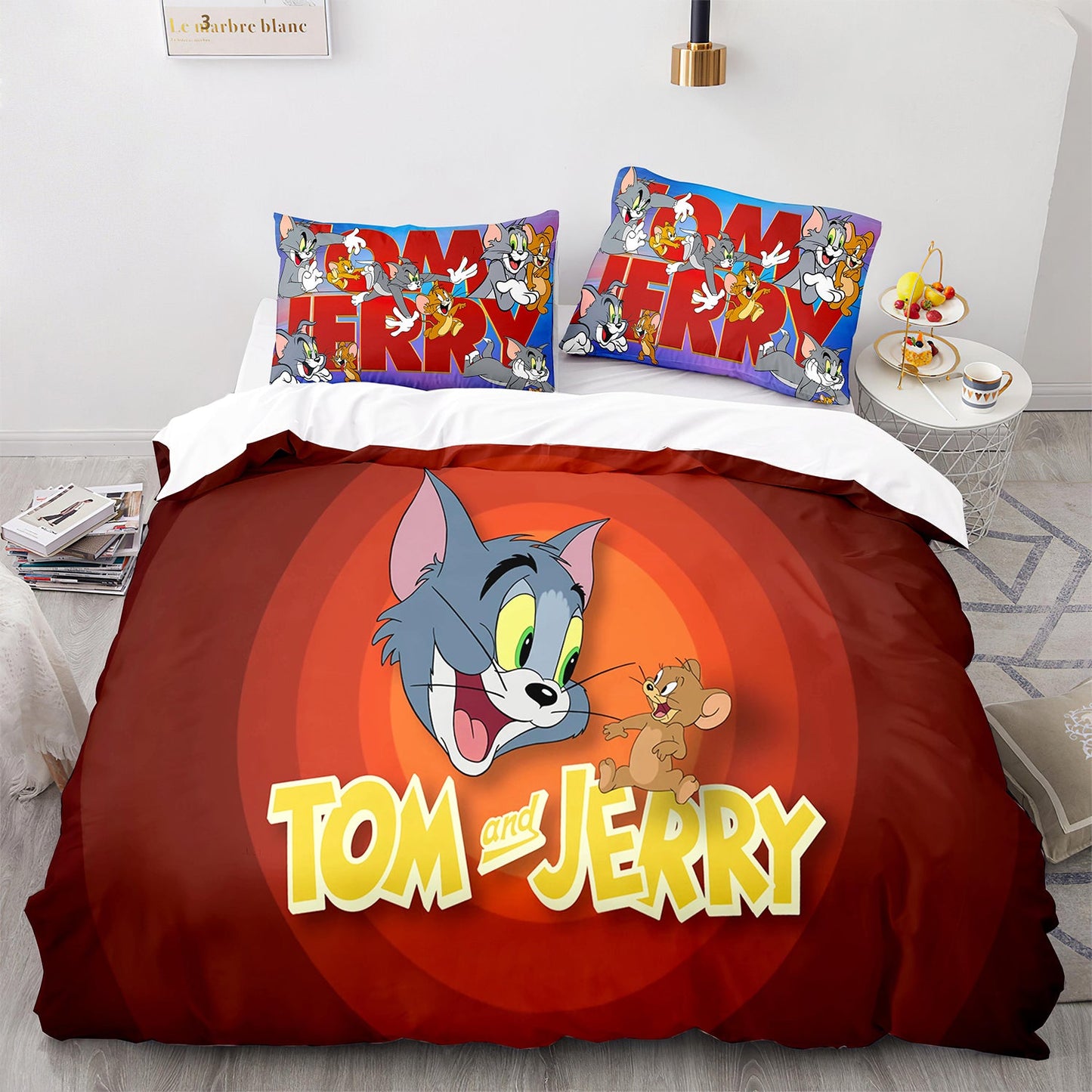 Cutom Duvet Cover Set Pattern Chic Comforter Cover King Size for Teens Adults Bedding Set with Pillowcases  MHLS3012