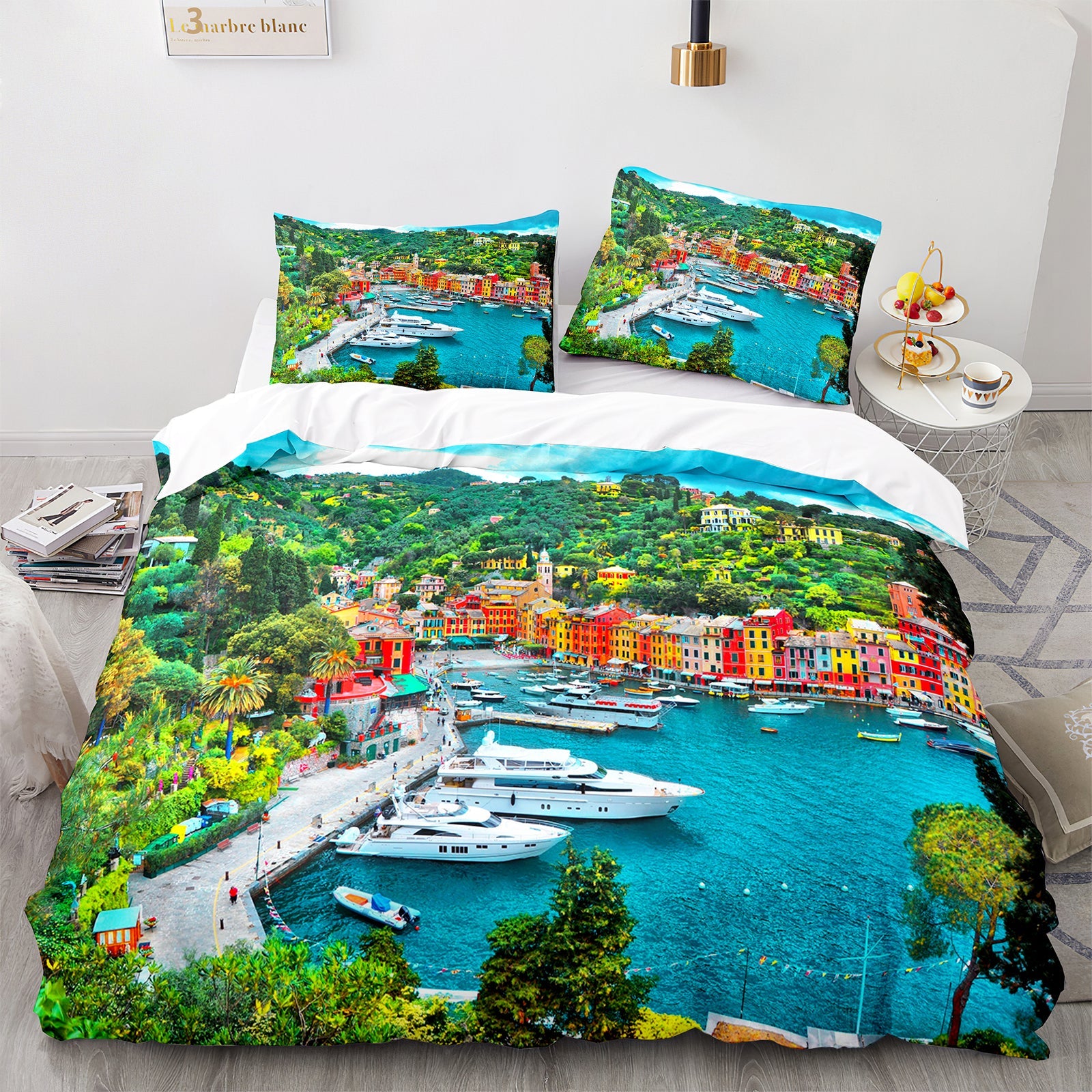 Cutom Duvet Cover Set Pattern Chic Comforter Cover King Size for Teens Adults Bedding Set with Pillowcases  HJ3013