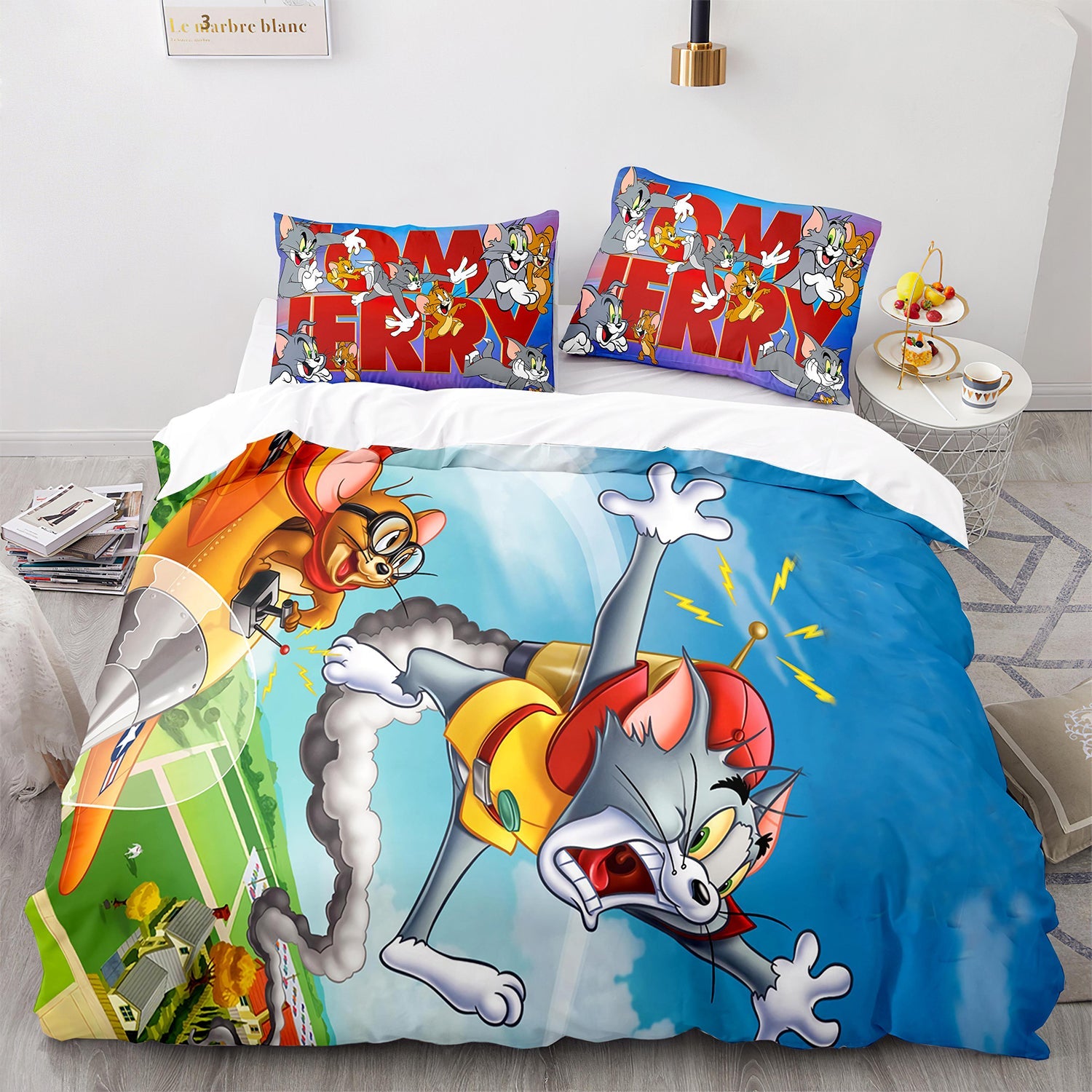 Cutom Duvet Cover Set Pattern Chic Comforter Cover King Size for Teens Adults Bedding Set with Pillowcases  MHLS3014