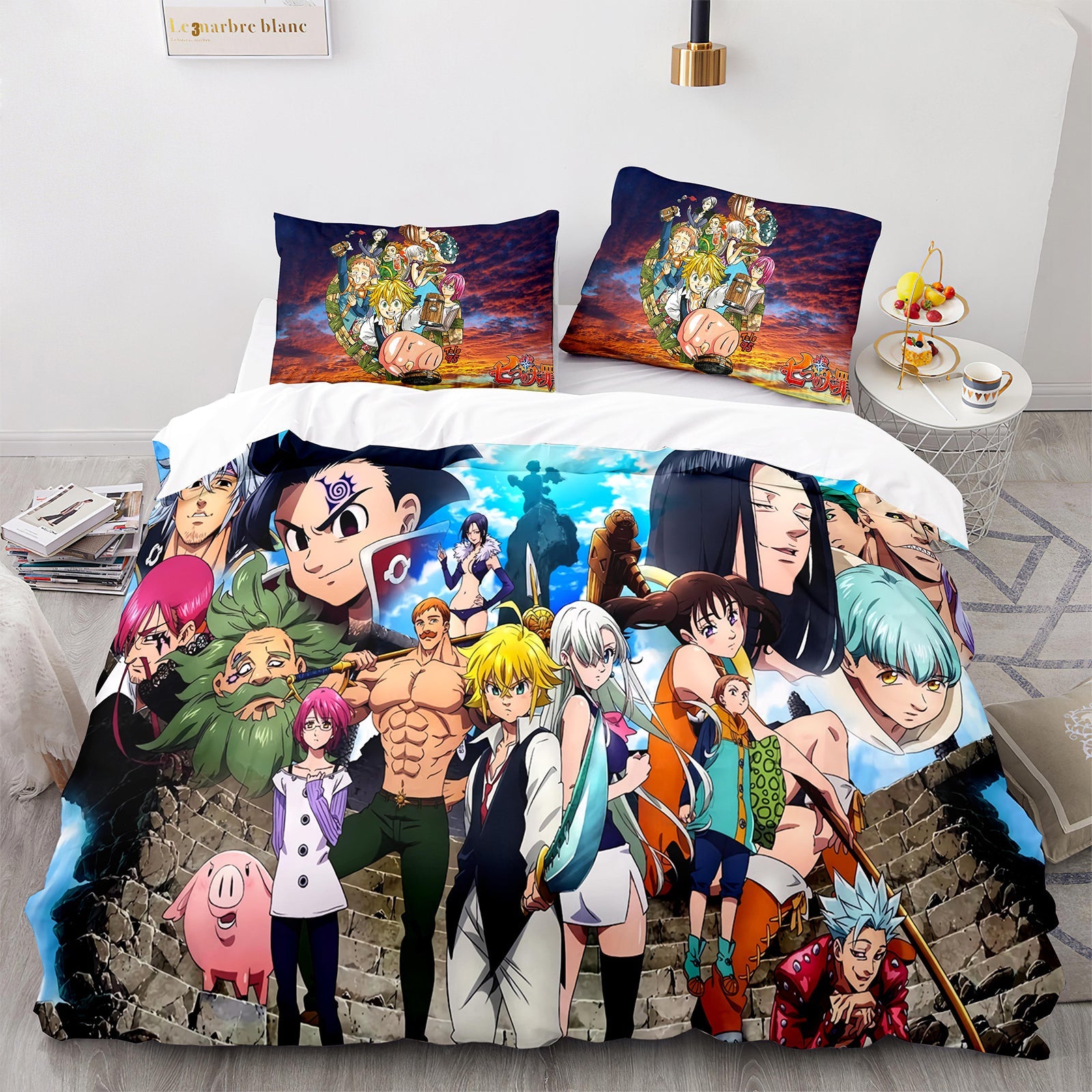 Cutom Duvet Cover Set Pattern Chic Comforter Cover King Size for Teens Adults Bedding Set with Pillowcases  QZZ3014