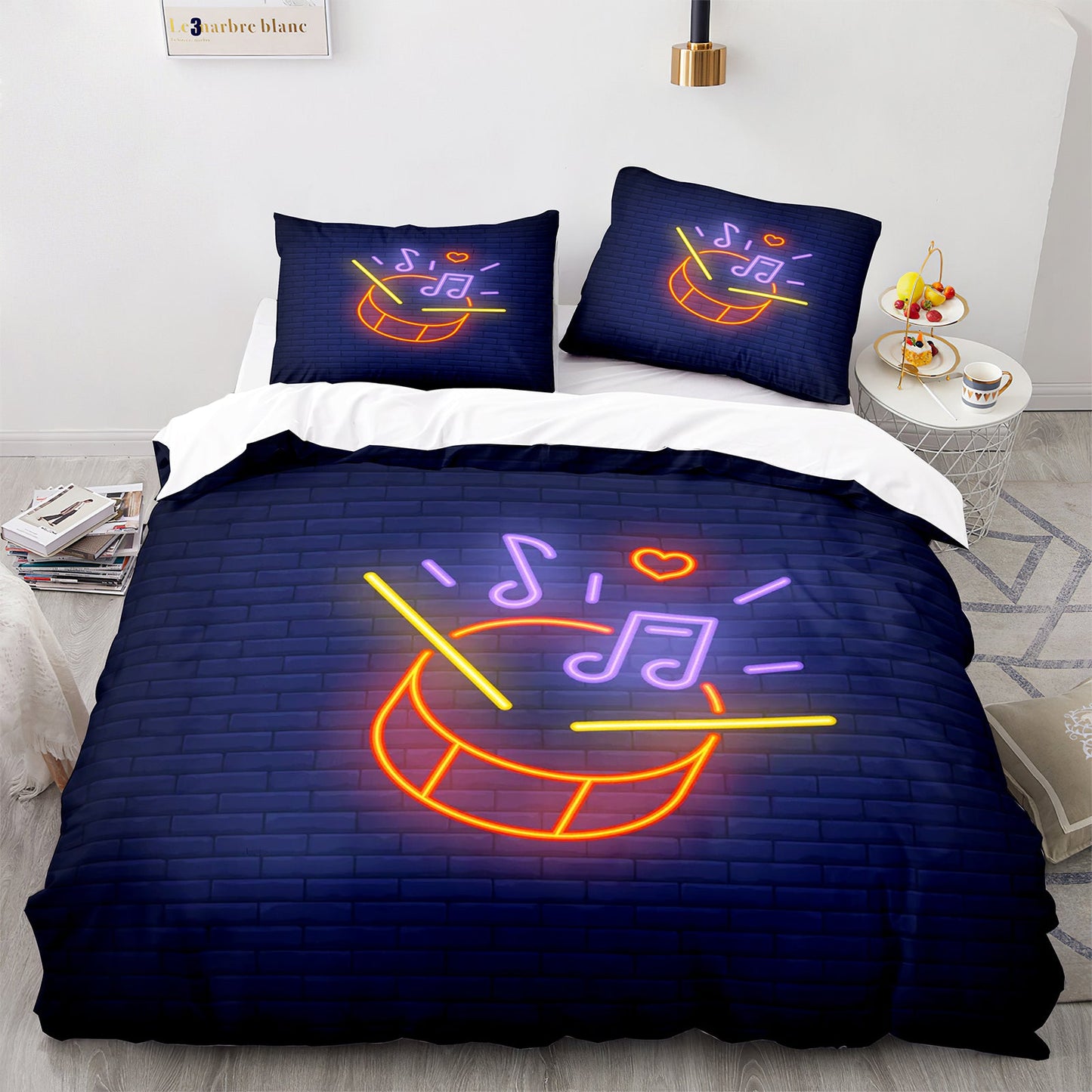 Cutom Duvet Cover Set Pattern Chic Comforter Cover King Size for Teens Adults Bedding Set with Pillowcases  JZG3015