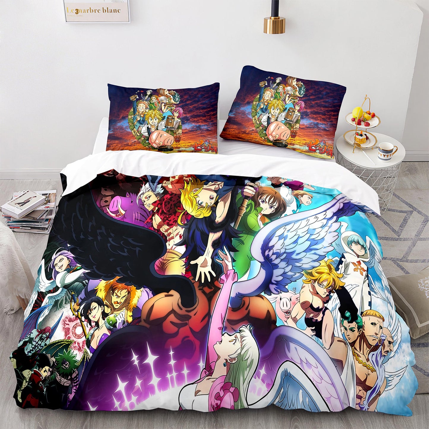 Cutom Duvet Cover Set Pattern Chic Comforter Cover King Size for Teens Adults Bedding Set with Pillowcases  QZZ3018