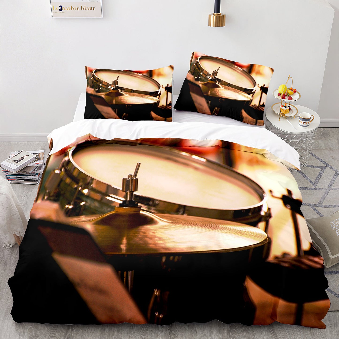 Cutom Duvet Cover Set Pattern Chic Comforter Cover King Size for Teens Adults Bedding Set with Pillowcases  JZG3020